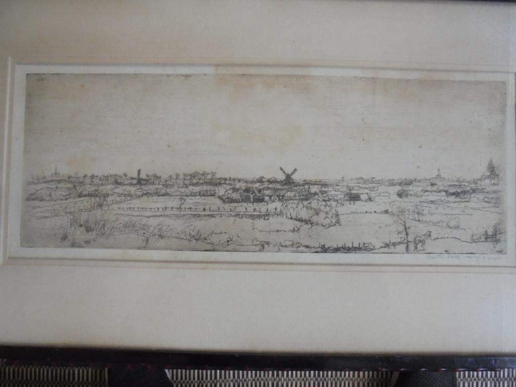 Walter Vaes  1882 - 1958  Ets   Landschap, Verzenden, Landschap, Ets, Gesigneerd