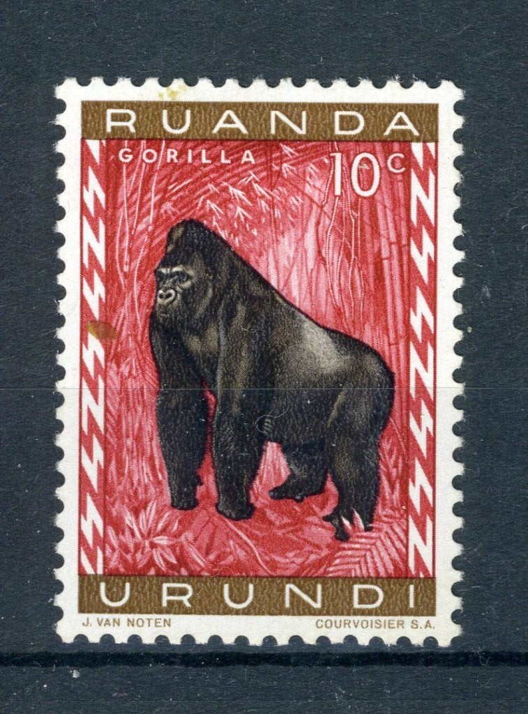 RUANDA URUNDI 205 MH 1959 - Beschermde dieren uit Ruanda, Verzenden, Postfris, Spoor van plakker