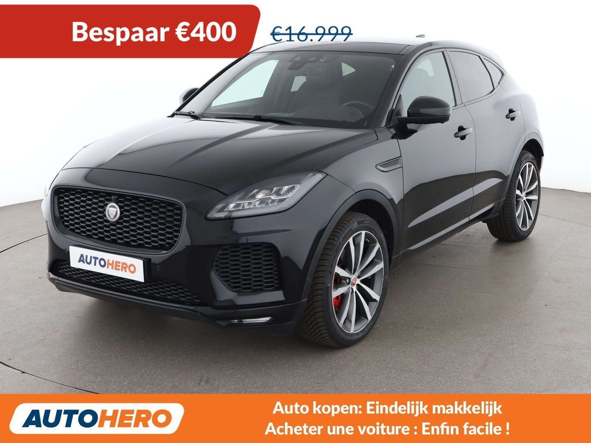 Jaguar E-Pace P300 R-Dynamic HSE AWD (automatique), Autos, Cuir, Détection des panneaux routiers, Achat, Noir