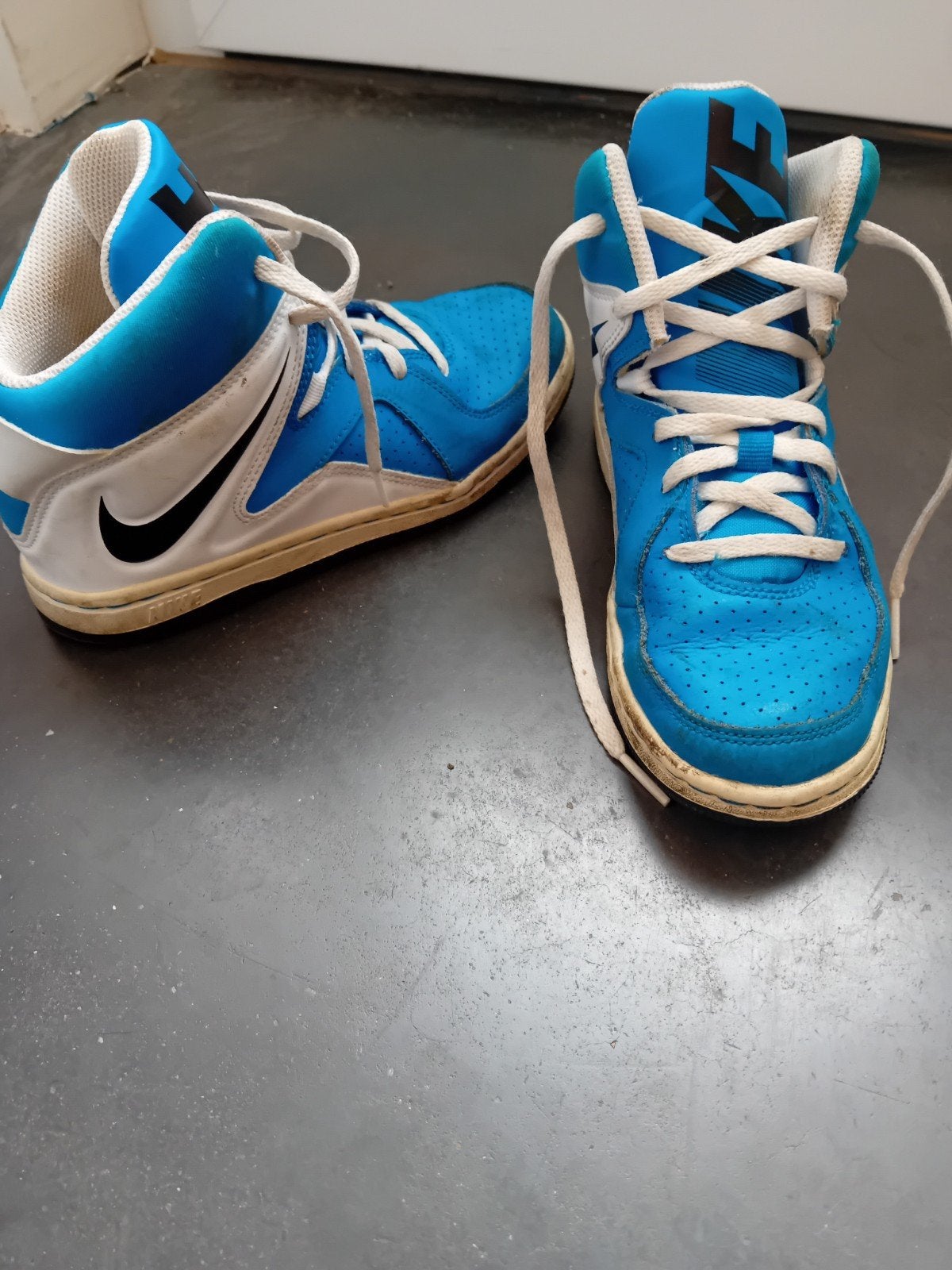 Nike sportschoenen, maat 33,5/ blauw-wit, Sports & Fitness, Hockey, Enlèvement, Chaussures