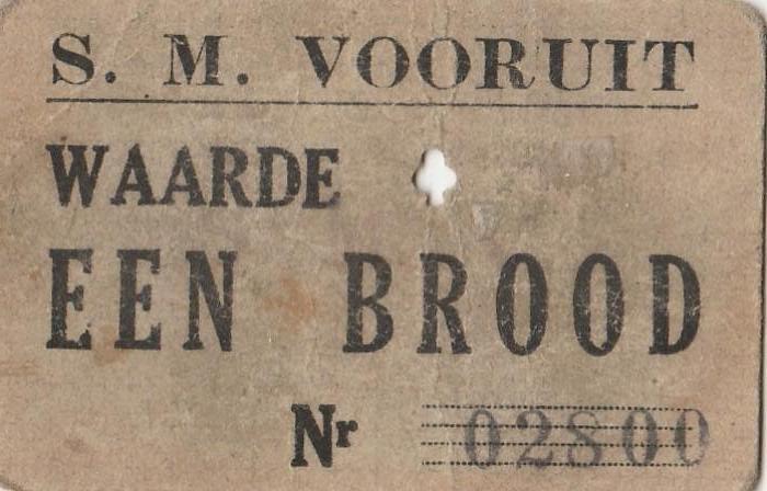 1941 BELGIE S.M. VOORUIT WAARDE - NOTGELD - EEN BROOD WWII, Postzegels en Munten, Ophalen, Los biljet