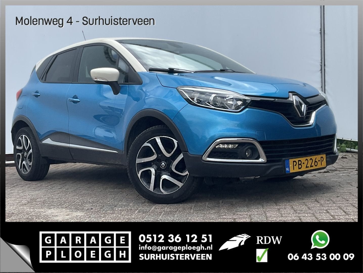 Renault Captur 0.9 TCe Dynamique Nav/Cam Cruise Trekhaak Key, Auto's, Blauw, Bedrijf, Handgeschakeld, 113 g/km