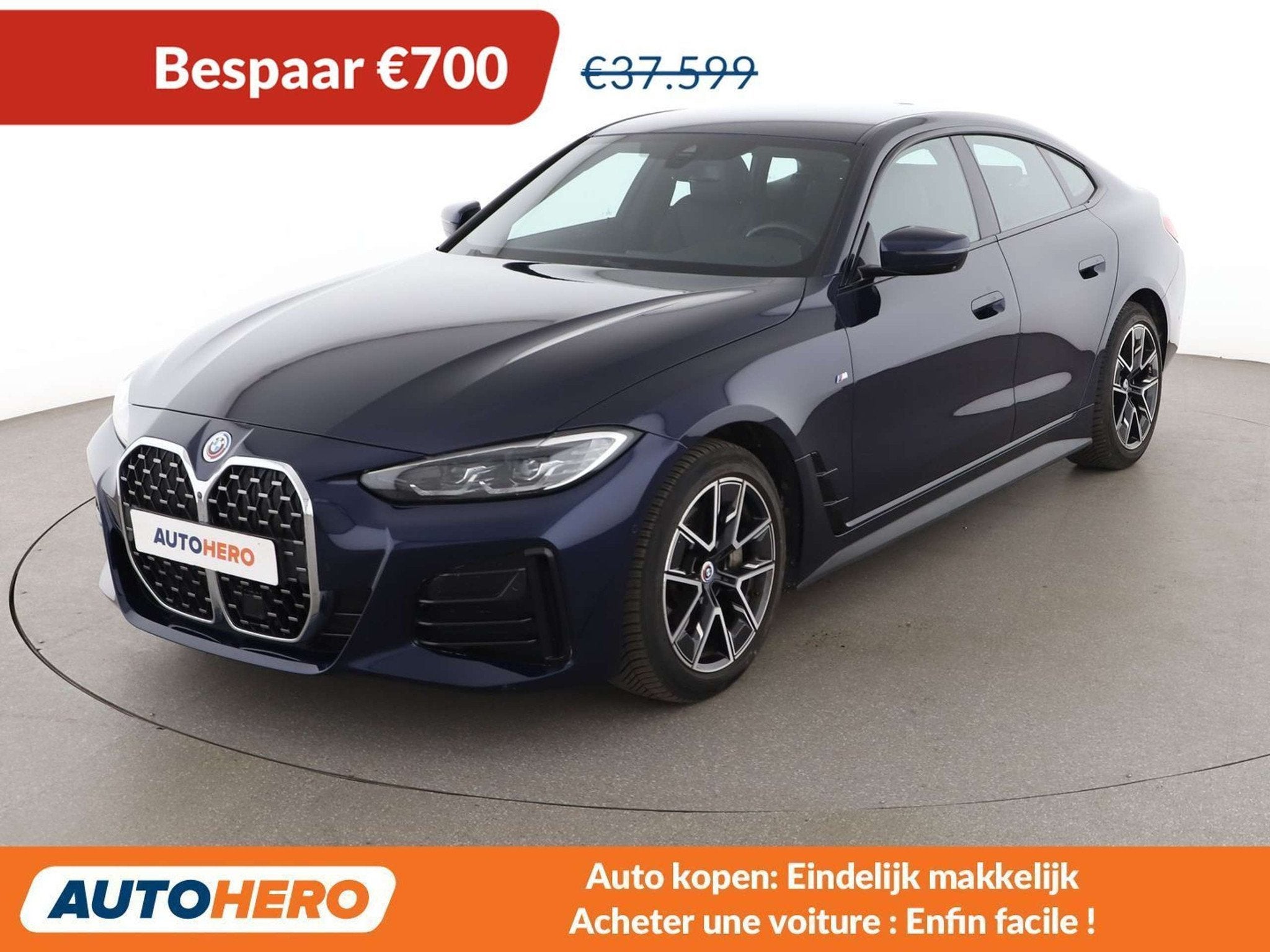 BMW 4 Serie 430 430i Gran Coupé M Sport (bj 2022), Auto's, Automaat, Achterwielaandrijving, Gebruikt, Blauw