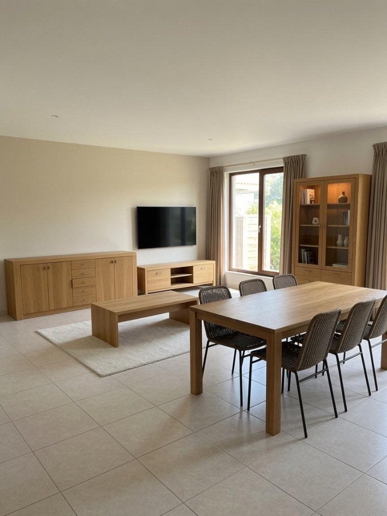 Kwalitatieve eiken meubelset "Volendam" Complete woonkamer!, Huis en Inrichting, Complete eetkamers, Ophalen, Zo goed als nieuw