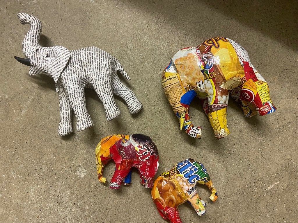 Decoratie olifantjes, Ophalen, Gebruikt