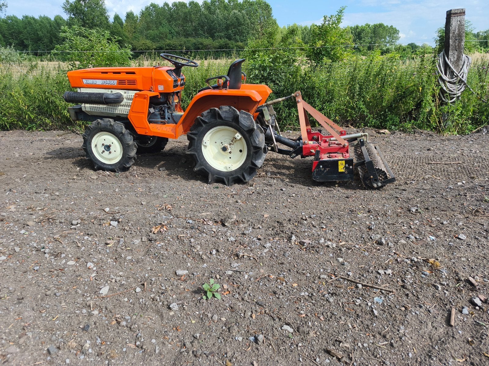 Tracteur kubota, Enlèvement