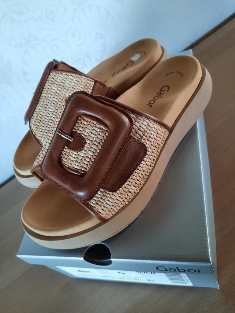 Slippers Gabor maat 39 NIEUW, Enlèvement, Sandales de bain