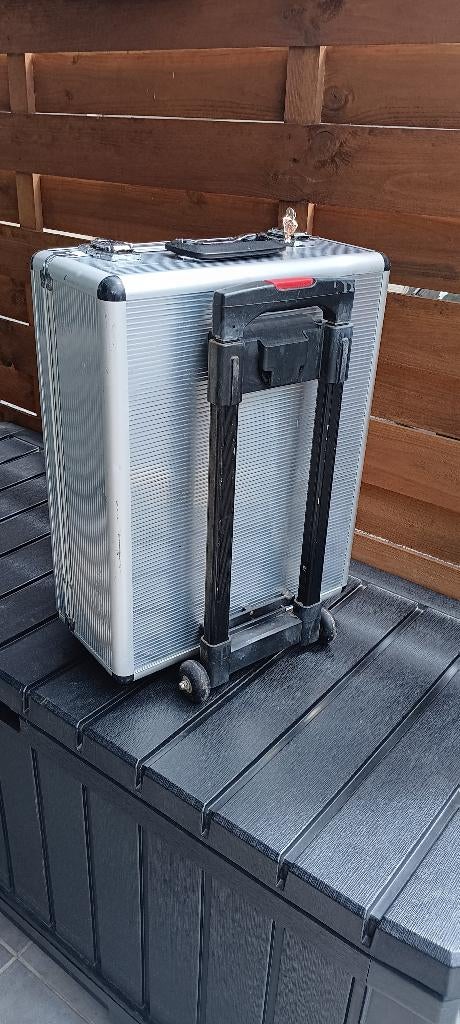 Koffer Aluminium op wielen, Overige typen, In hoogte verstelbaar, Gebruikt, Metaal