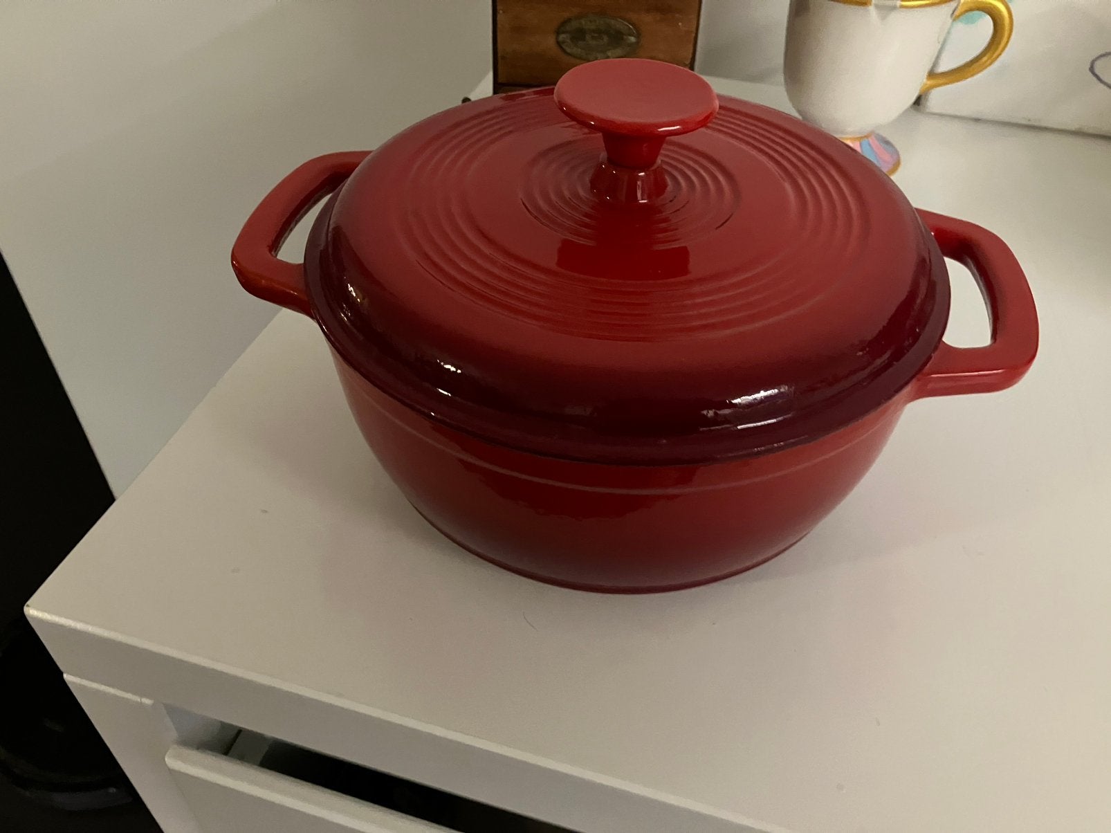 Mooie emaille pot, Ophalen, Zo goed als nieuw, Emaille