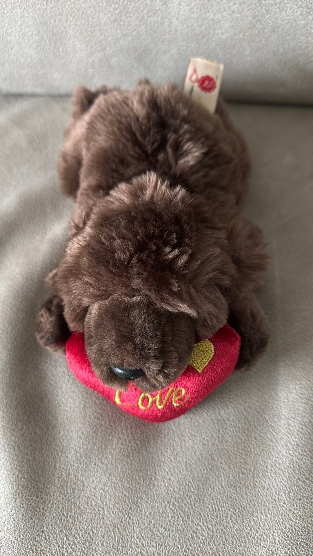 Liggend hondje met love hartje, Enlèvement ou Envoi, Comme neuf