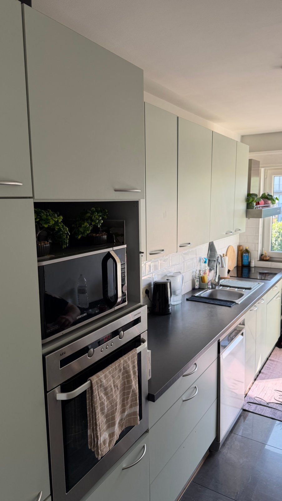 Cuisine equipée compléte en tres bon etat, Maison & Meubles, Bois, Utilisé, Cuisine à paroi simple, Vert