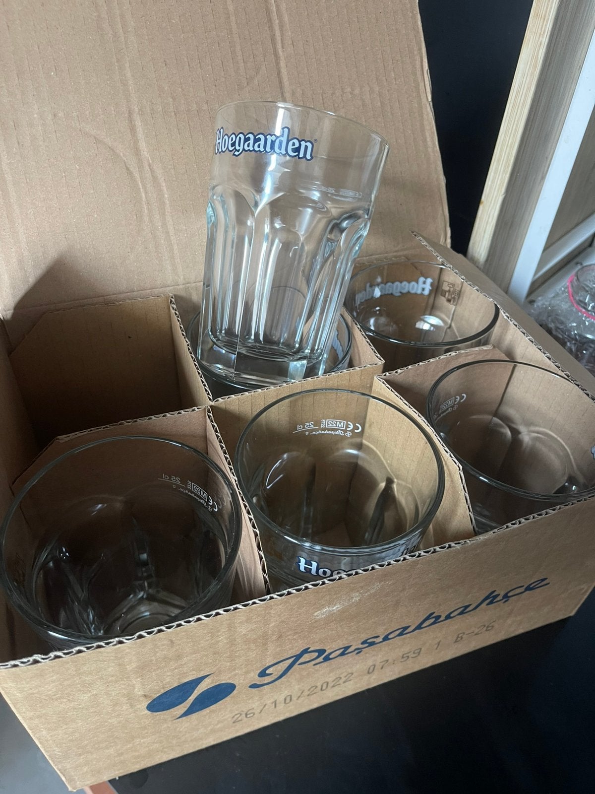 Set de 6 verres à bière Hoegaarden- Neuf dans sa boîte, Collections, Enlèvement ou Envoi, Comme neuf