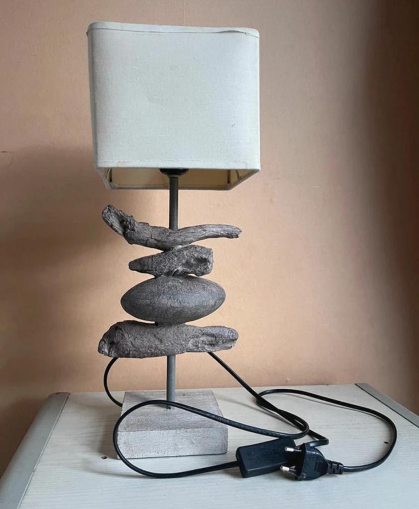 Decoratieve lamp stenen hoogte 44cm, Huis en Inrichting, Ophalen of Verzenden, Gebruikt