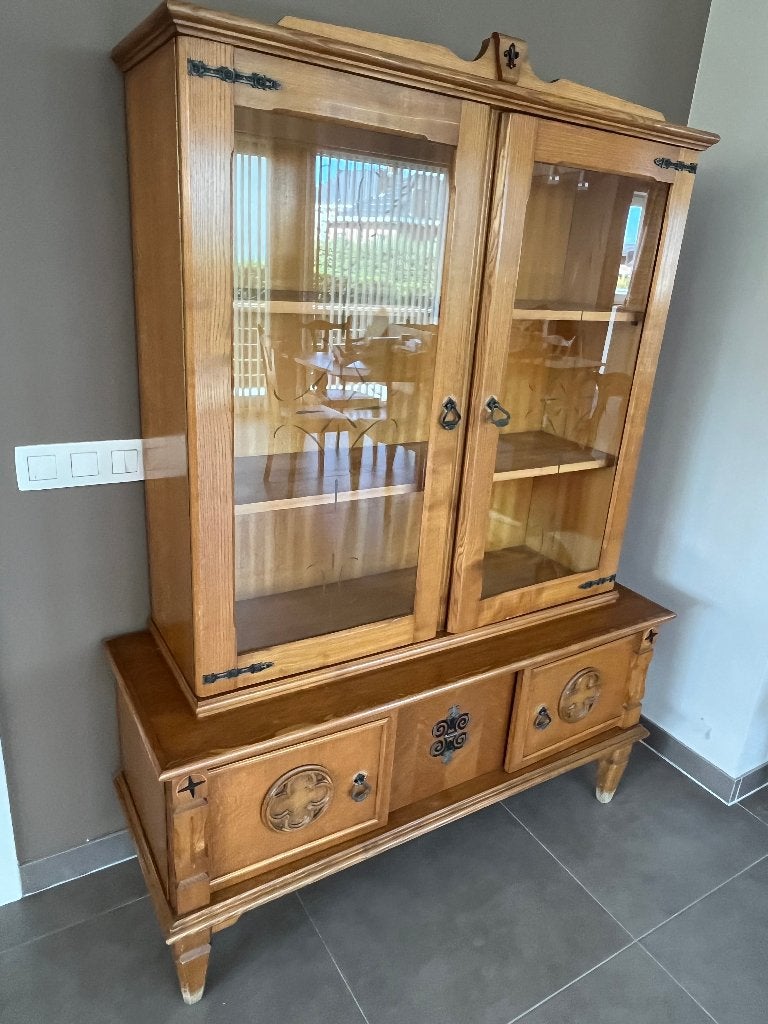 Salle à manger classique, Maison & Meubles, Enlèvement, Utilisé, Klassiek jaren 70, 4 à 6 chaises