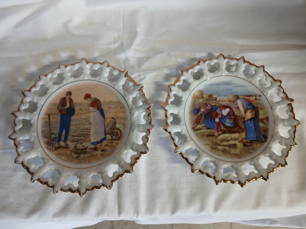 Paire d'assiettes décoratives, Antiquités & Art, Enlèvement ou Envoi