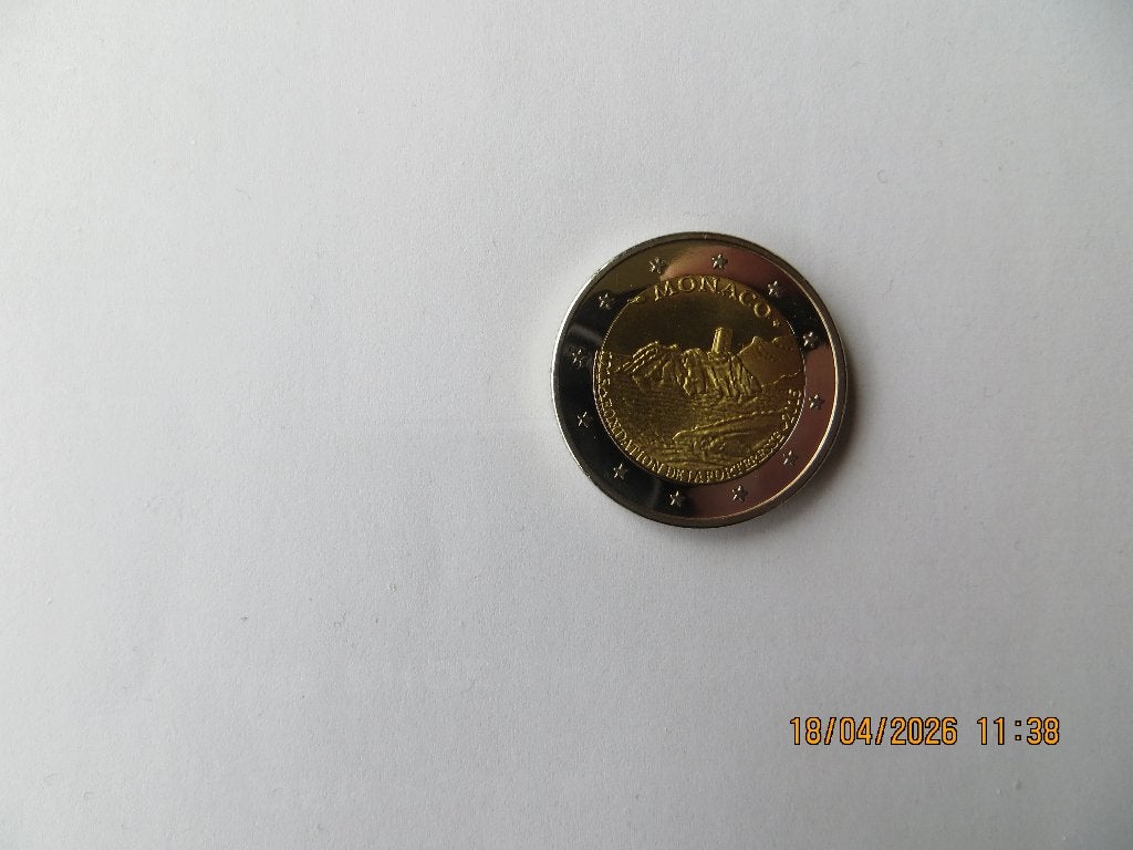 "BU 2 EURO DE ROTS 2015 EN GRACE KELLY 2007", Ophalen, Monaco, 2 euro, Losse munt