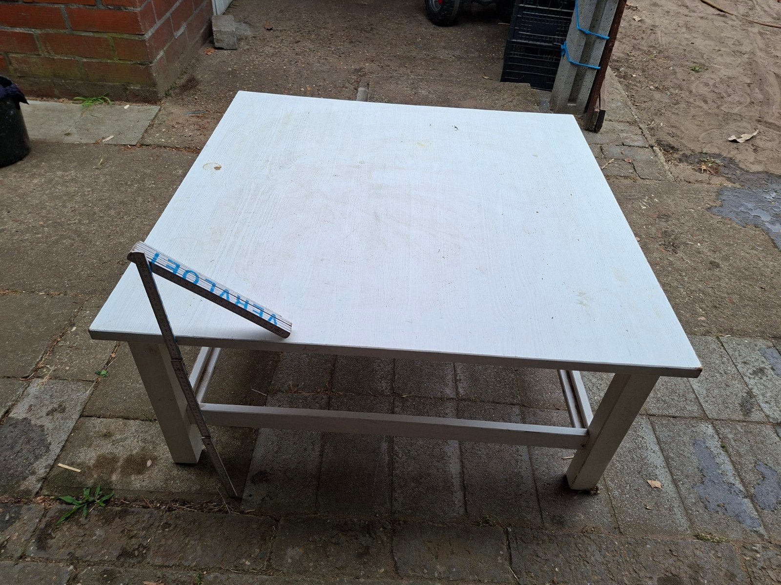 Salontafel wit, Ophalen
