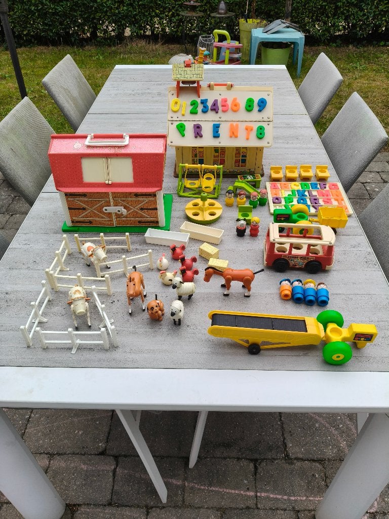 grande collection vintage de la ferme-école Fisher-Price +++, Enlèvement ou Envoi, Utilisé, Set de jeu, Sonore