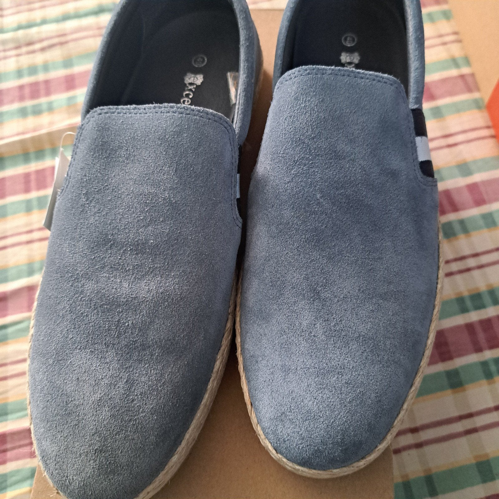 Nieuwe Blauwe Suede Espadrilles / Instappers - Merk Excellen, Vêtements | Hommes, Enlèvement, Neuf, Bleu