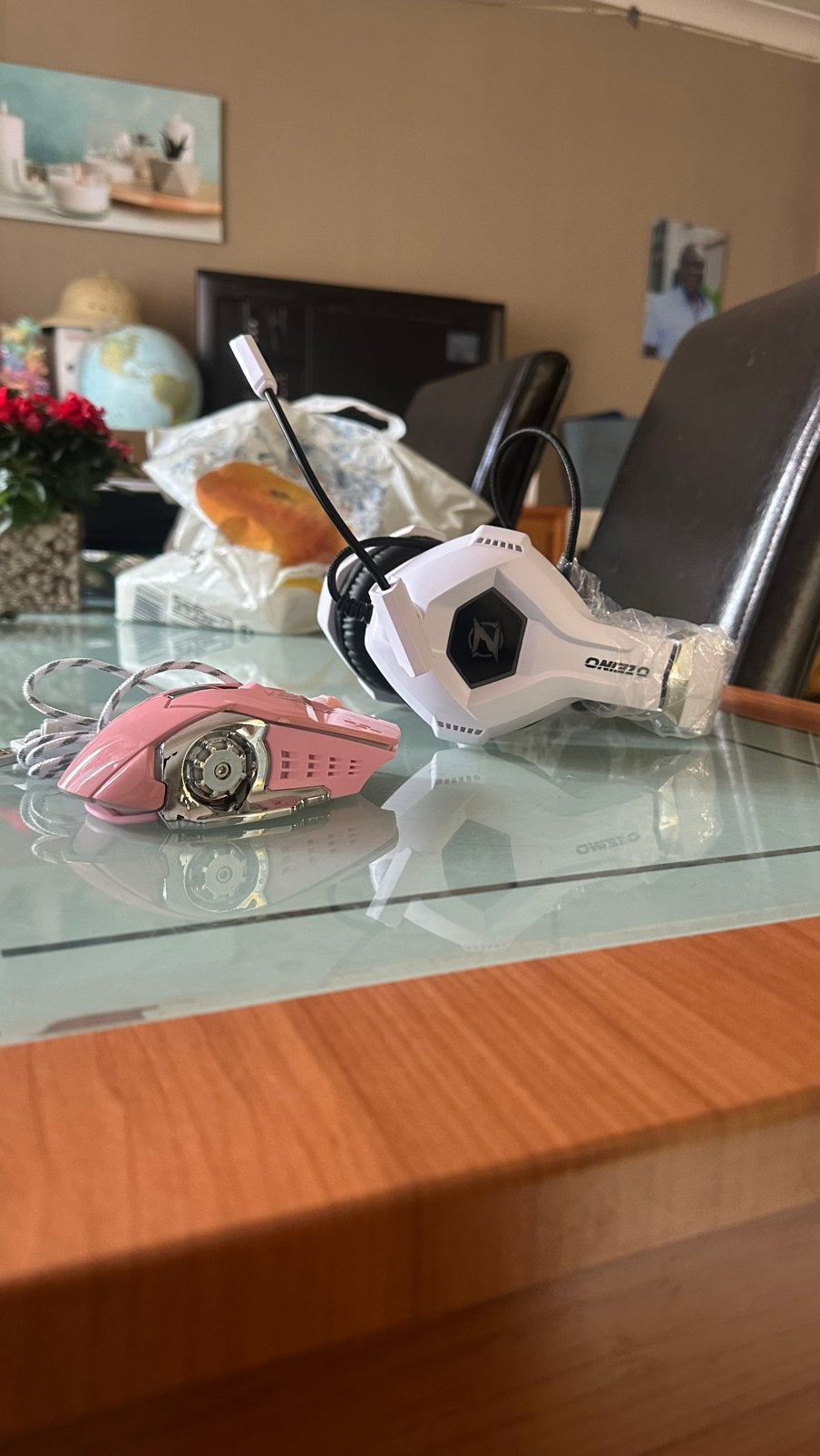 Gaming headset + muis TE KOOP, Electroménager, Enlèvement, Comme neuf