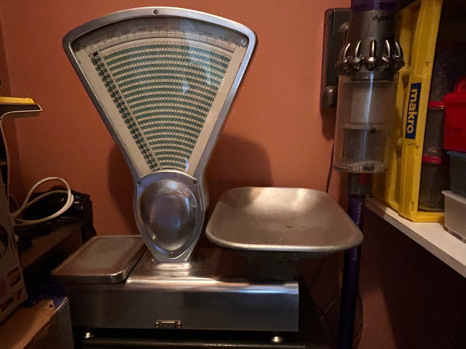 Balance de commerçant -vintage, Elektronische apparatuur, Weegschalen, Ophalen, Winkelweegschaal, Analoog, 500 gram of grover