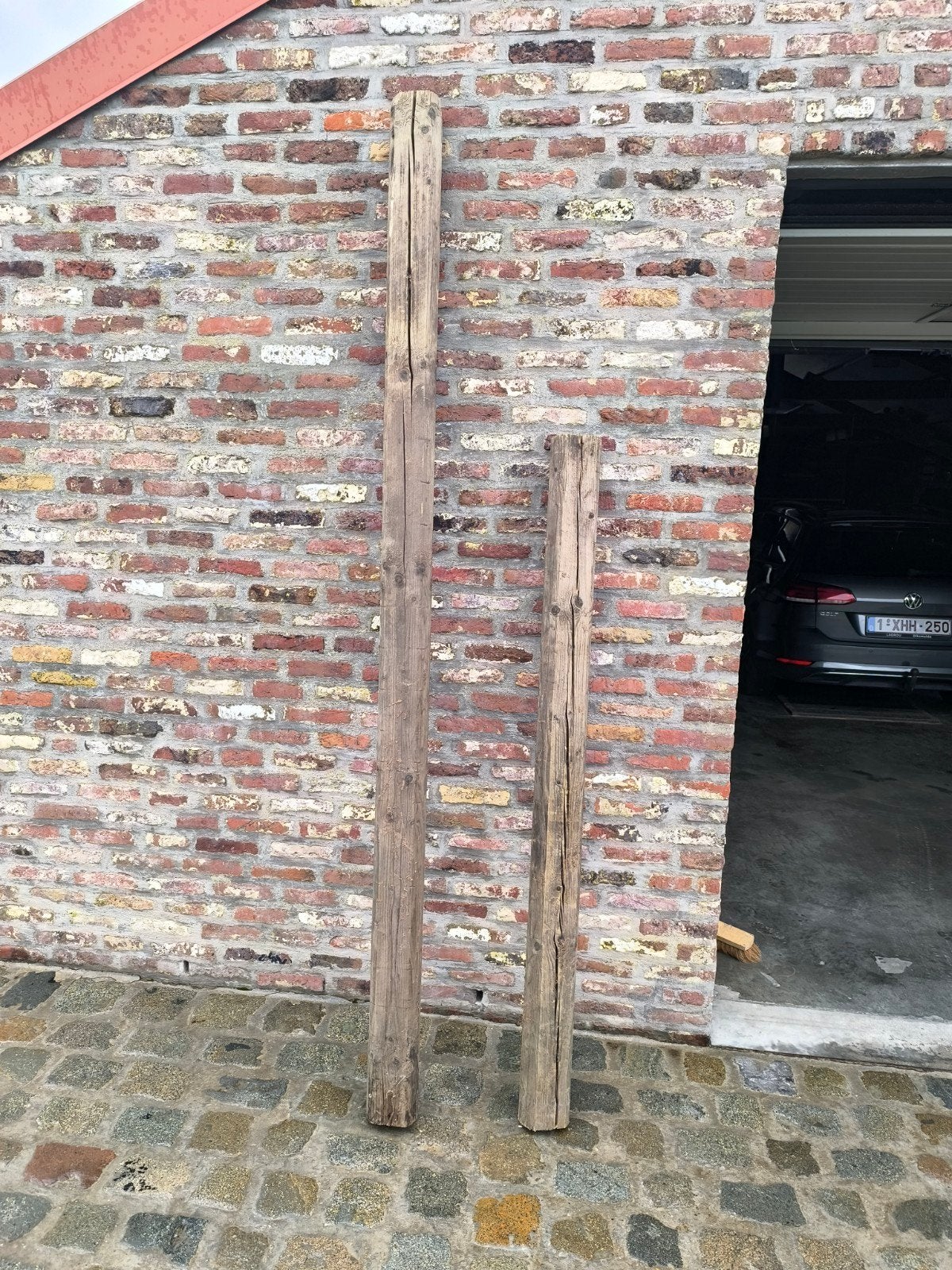 balken 10cmx13cm 1stuk 2.5m en 1stuk 1.7m, Jardin & Terrasse, Enlèvement, Comme neuf, Bois