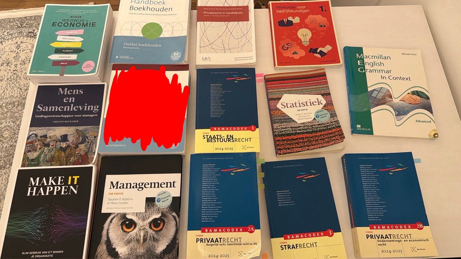 Handelswetenschappen boeken 1ste jaar, Ophalen, Zo goed als nieuw