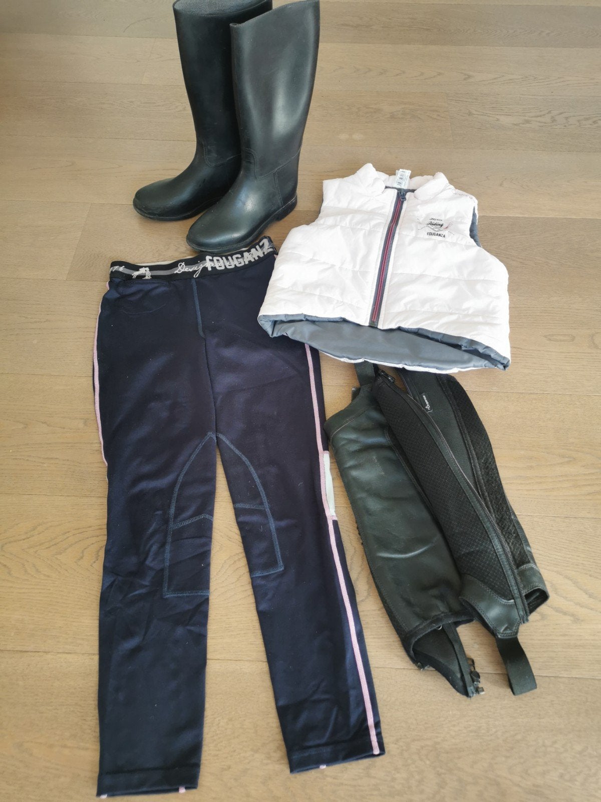 Vêtements d'équitation  bottes, jambières, pantalons, body, Enlèvement ou Envoi, Fouganza, Rose, Utilisé