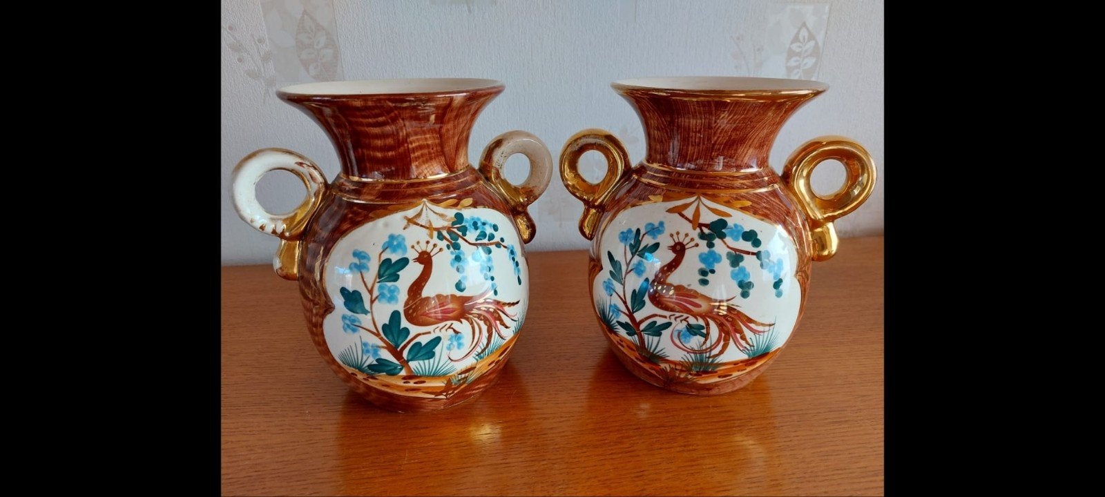 Twee prachtige vintage keramische amforavazen, Antiquités & Art, Enlèvement