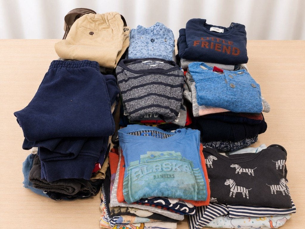 Pakket baby- en peuterkleding maat 86 – 62 stuks, Enlèvement, Utilisé, Taille 86