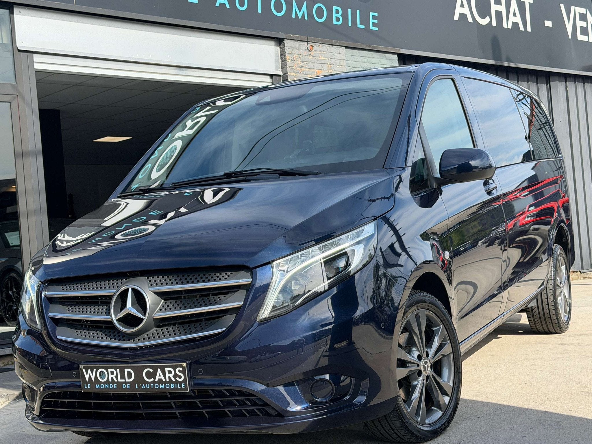 Mercedes-Benz Vito 2.1D BlueTEC 163CV - TVAC- BTW*IN- L2- LO, Cuir, Entreprise, 3 places, Noir