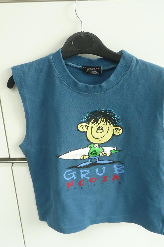 Blauw mouwloos T-shirt Grub Noosa (K377), Gebruikt, Beach Party, Ophalen of Verzenden, Shirt of Longsleeve