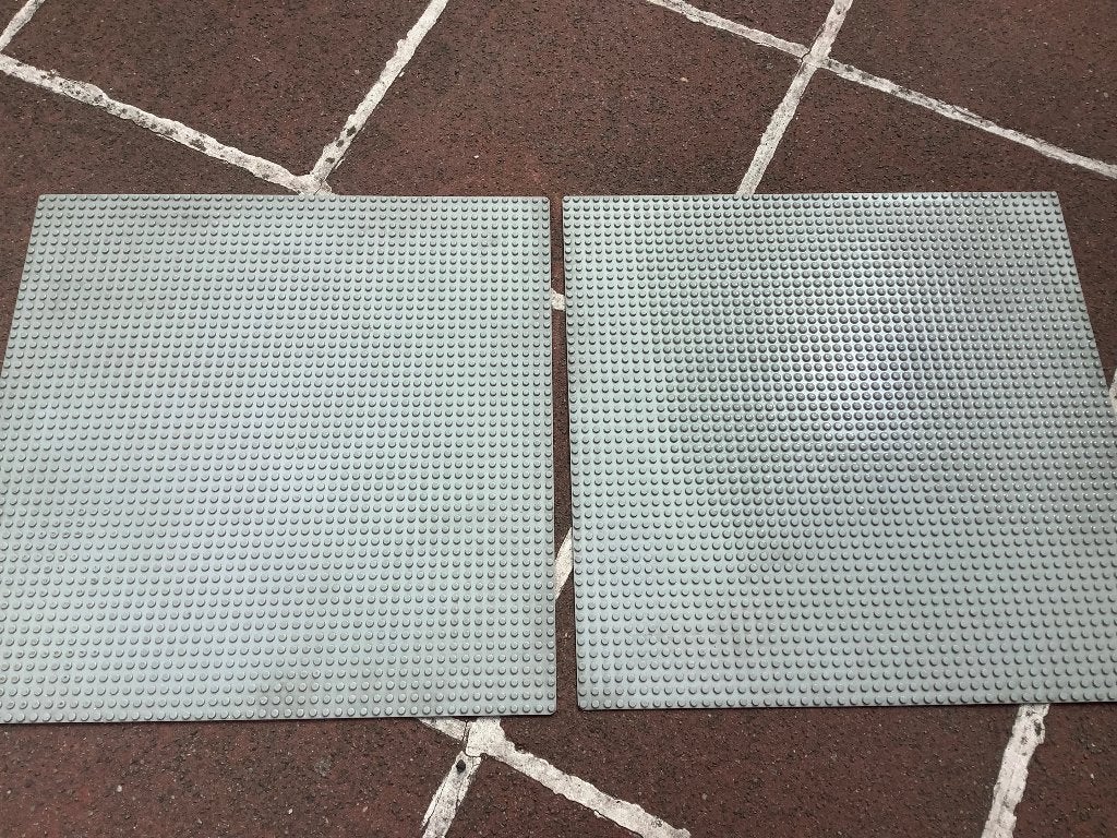 LEGO basisplaten gray 50x50 - 2 stuks, Ophalen of Verzenden, Zo goed als nieuw, Grondplaat, Lego