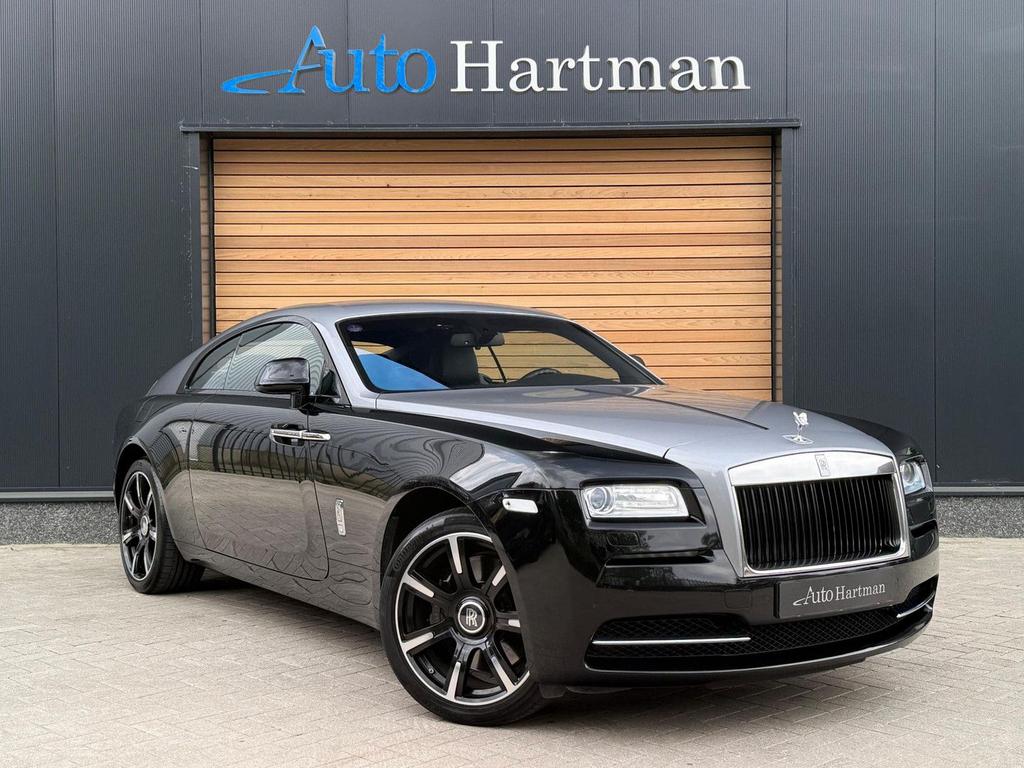 Rolls-Royce Wraith 6.6 V12 TWO-TONE|STARROOF|STOELVENTILATIE, Auto's, Rolls-Royce, Automaat, Zwart, 327 g/km, Zwart