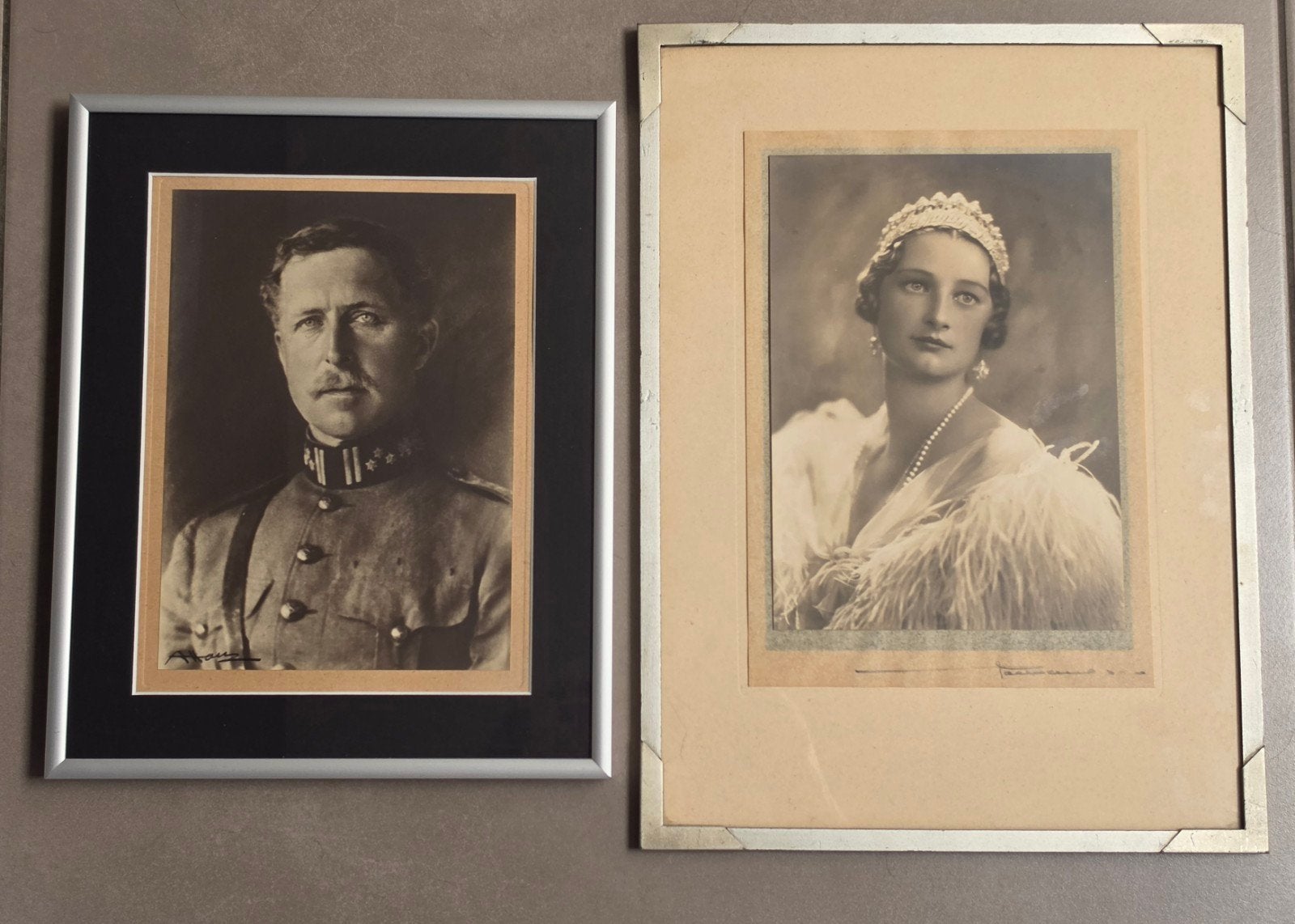 2 originele foto's Astrid en Albert Marchand / Alban, Verzamelen, Koningshuis en Royalty, Ophalen of Verzenden
