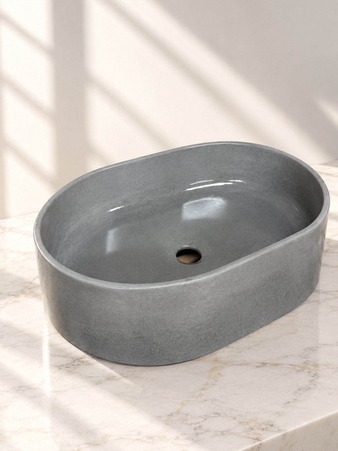 Lavabo/wasbak grijs, Doe-het-zelf en Bouw, Ophalen of Verzenden, Nieuw, Steen, Wastafel