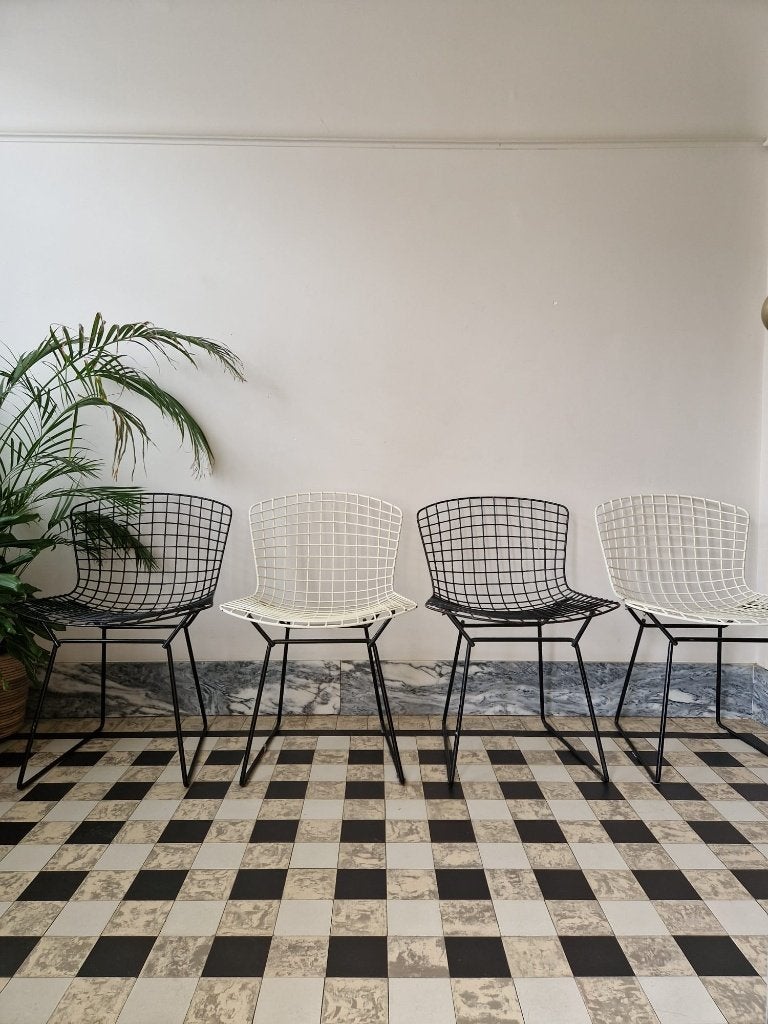 Set van 4 vintage Bertoia stoelen - Knoll | Bertoia chairs, Ophalen, Gebruikt, Vintage midcentury, Vier