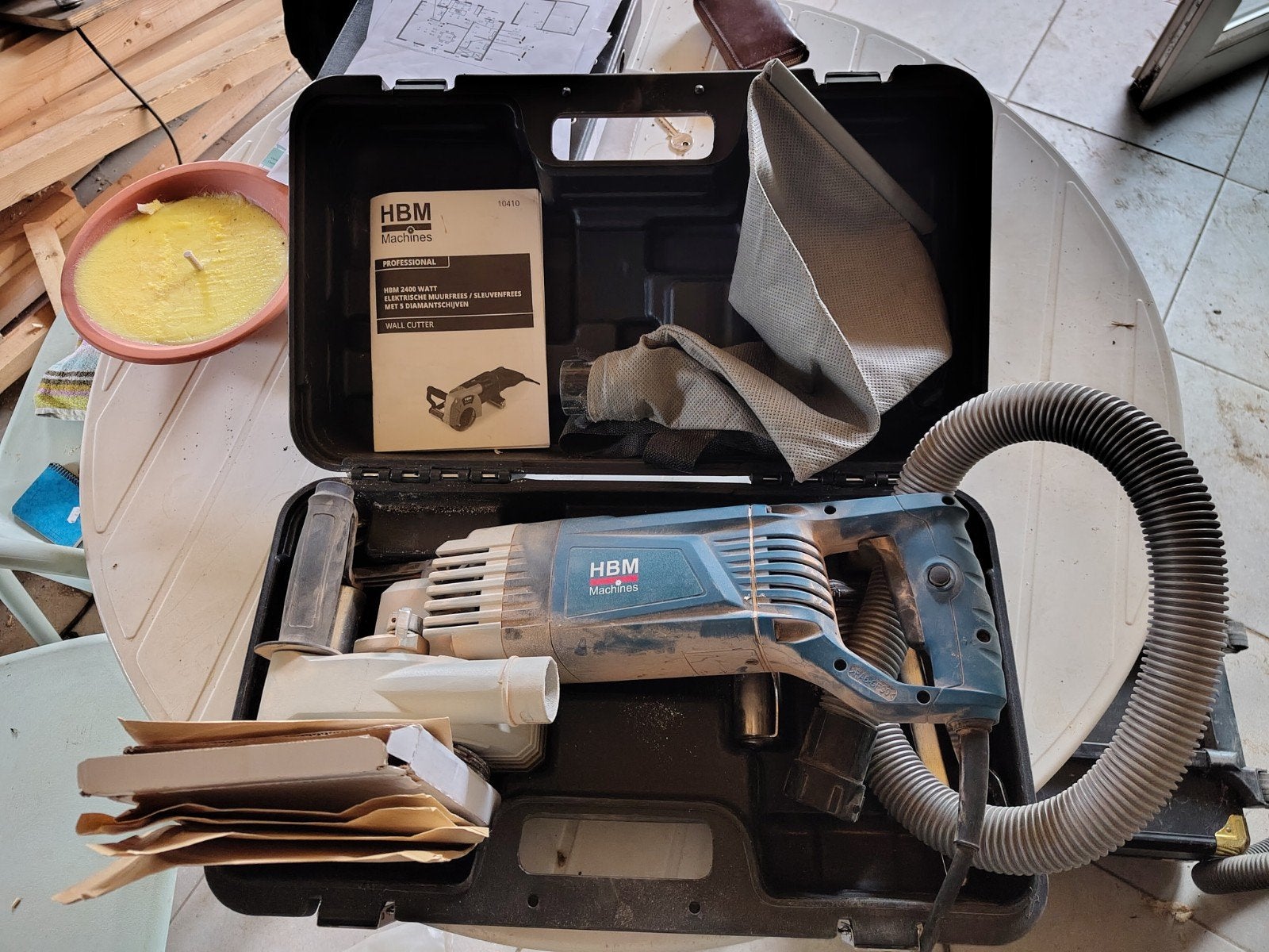 HBM elektrische muurfrees, Bricolage & Construction, Outillage | Fraiseuses, Électrique, Découpeur de mur, Comme neuf, Enlèvement