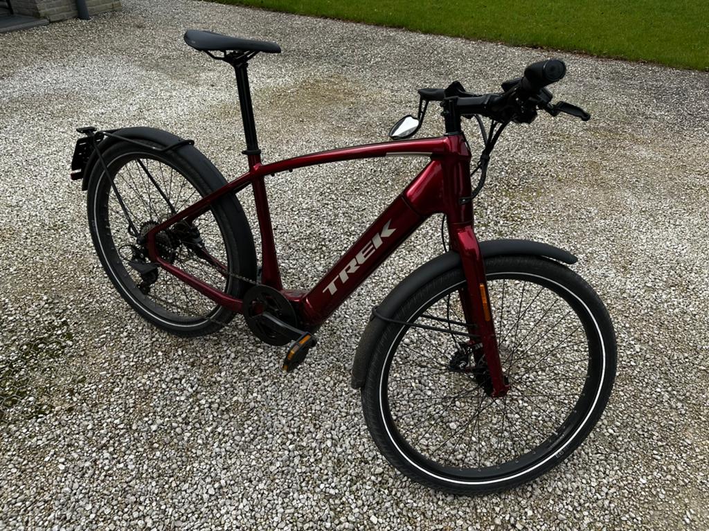 Trek Allant+ 8S speedelec bordeaux maat L, Fietsen en Brommers, 55 tot 59 cm, Ophalen, Zo goed als nieuw, Overige merken