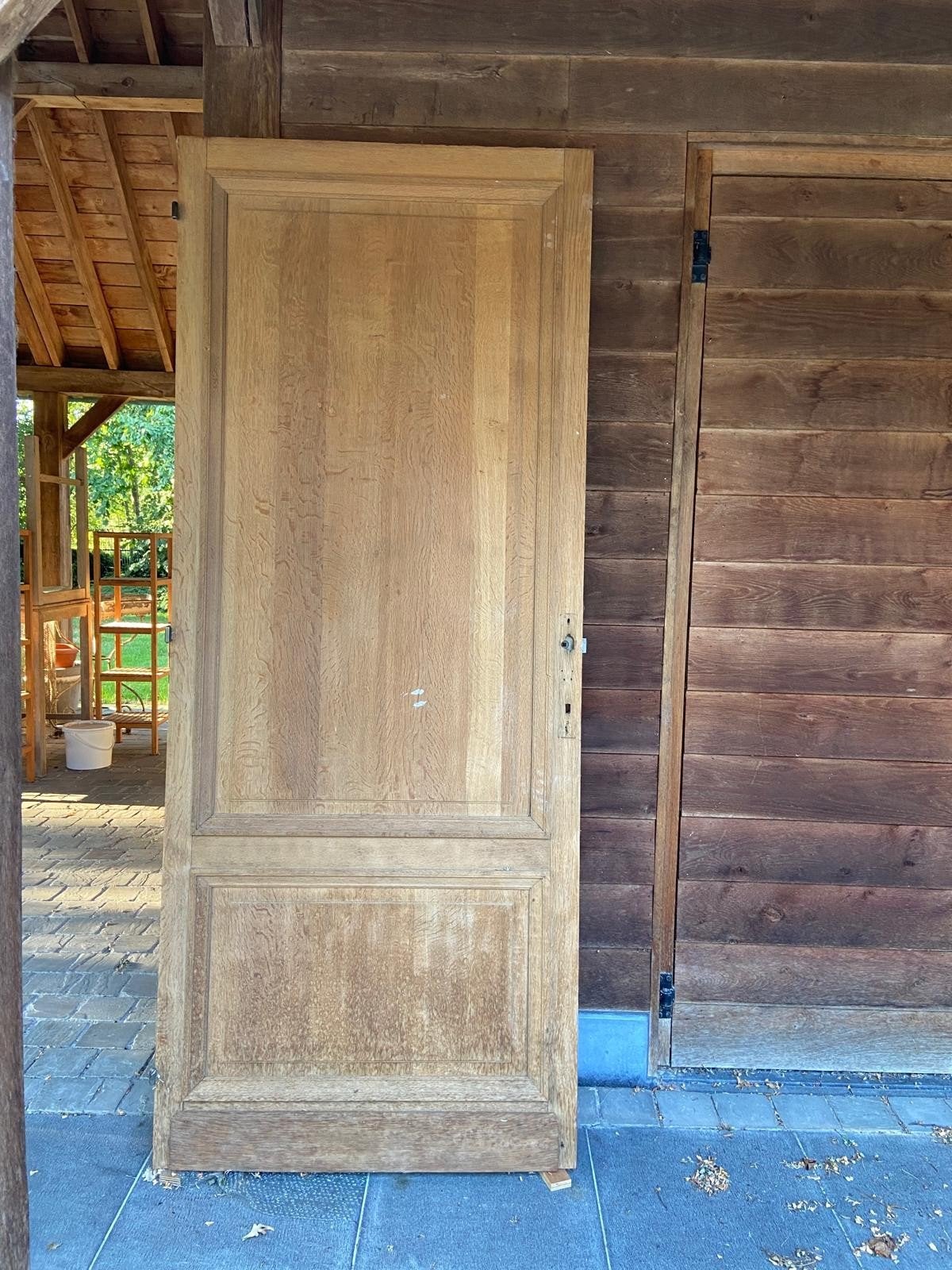 Eikenhouten deur, Ophalen
