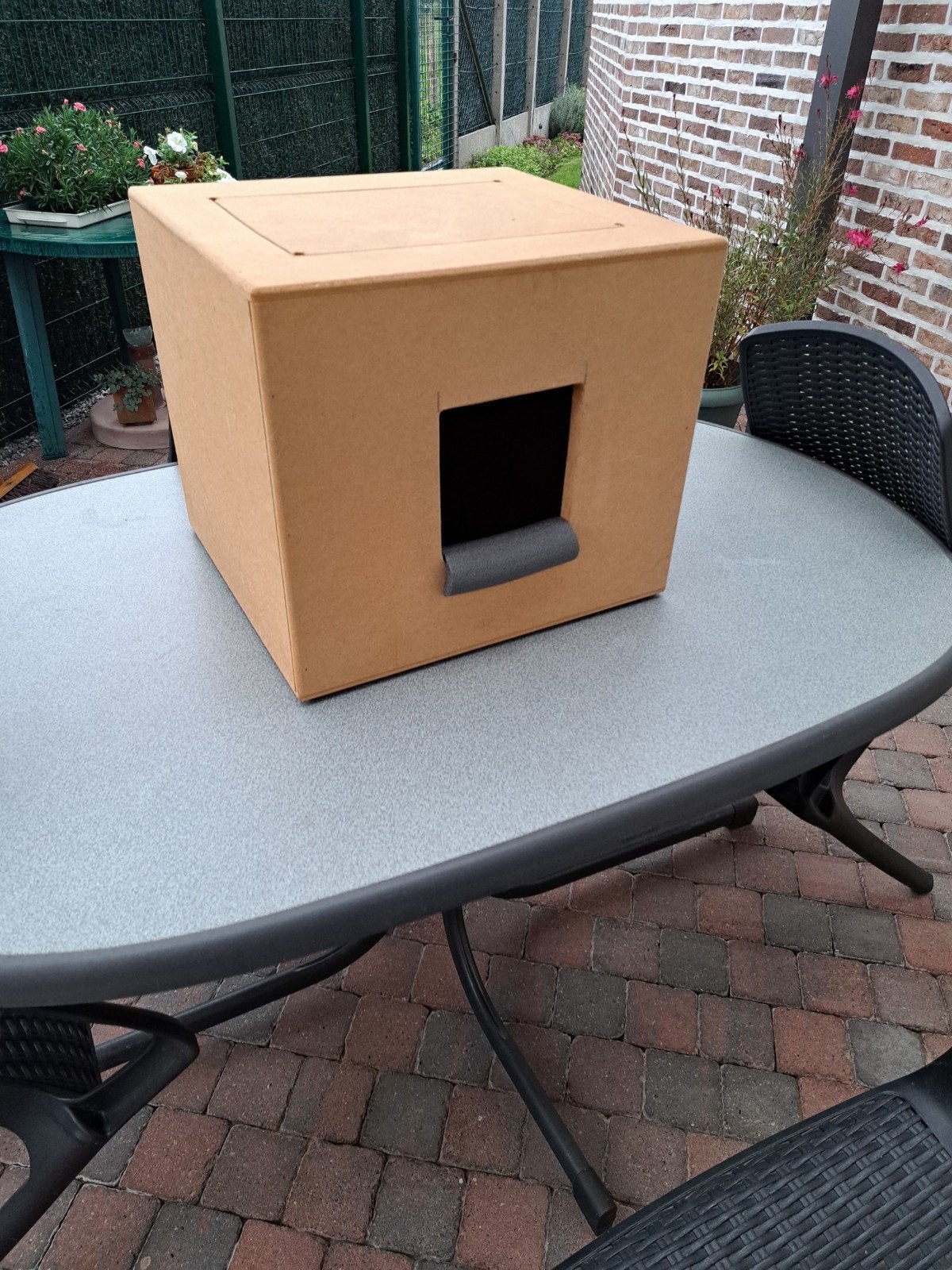maison pour chat faite maison, Animaux & Accessoires, Enlèvement, Comme neuf