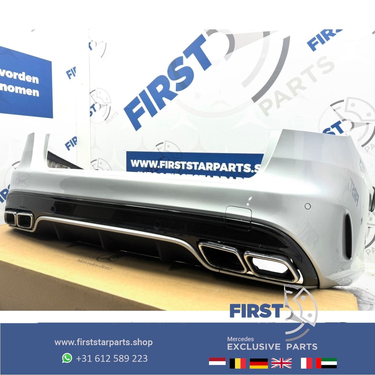 C63 BUMPER S205 C63S AMG Achterbumper W205 COMPLEET + CARBON, Arrière, Utilisé, -, -