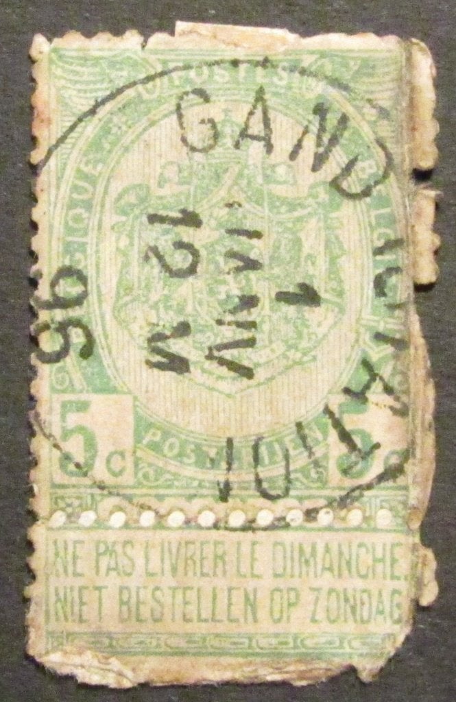 5 centimes estampillé par Léopold II à partir de 1893, Enlèvement ou Envoi, Affranchi, Timbre-poste, Autre