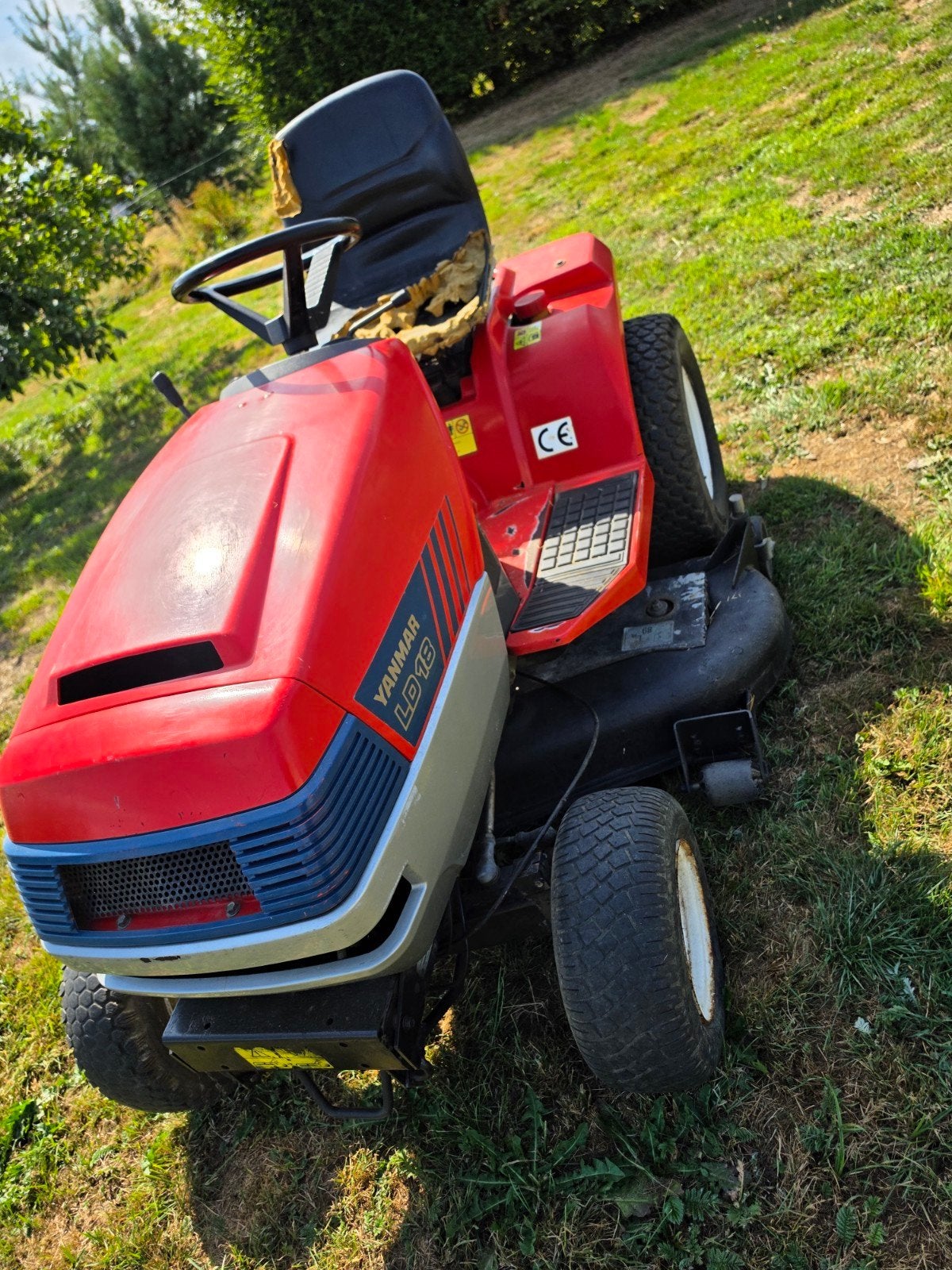 tracteur tondeuse yanmar LD 18 diesel, Comme neuf, Démarrage électrique, Enlèvement, 90 à 120 cm