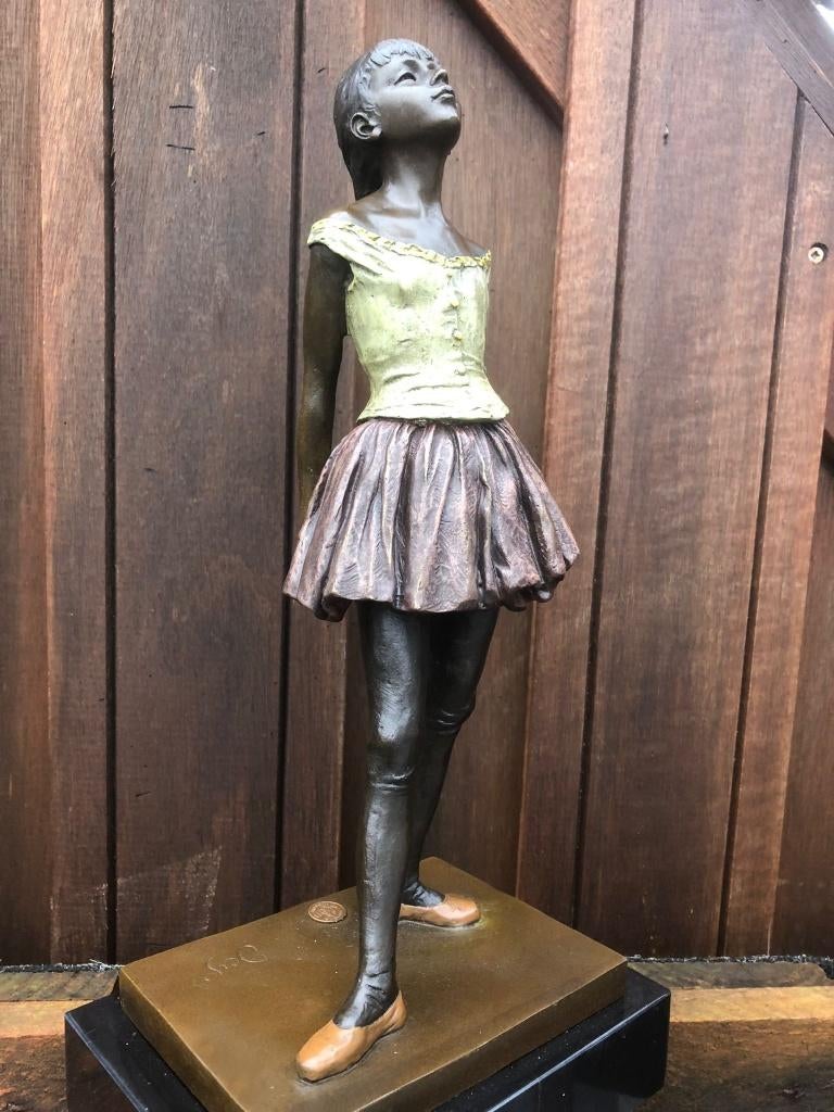 bronzen sculptuur ballet ballerina  danseuse de quatorze ans, Antiquités & Art, Art | Sculptures & Bois, Enlèvement ou Envoi, Statue