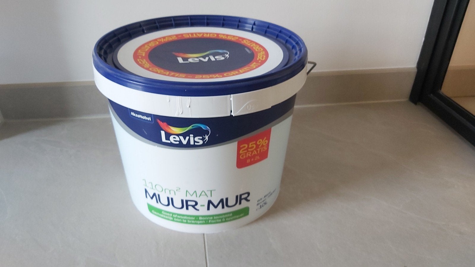 LEVIS MUURVERF WIT MAT 10 LITER, Doe-het-zelf en Bouw, Verf, Beits en Lak, Ophalen, Wit, Verf