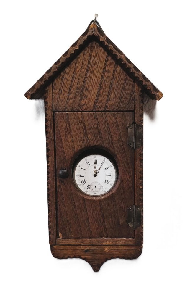 Antiek houten uurwerkhouder., Ophalen of Verzenden