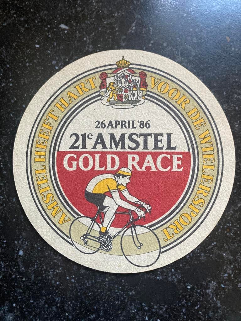 Bierviltje Amstel Gold Race 26/4/1986, Verzamelen, Biermerken, Ophalen of Verzenden, Zo goed als nieuw, Amstel
