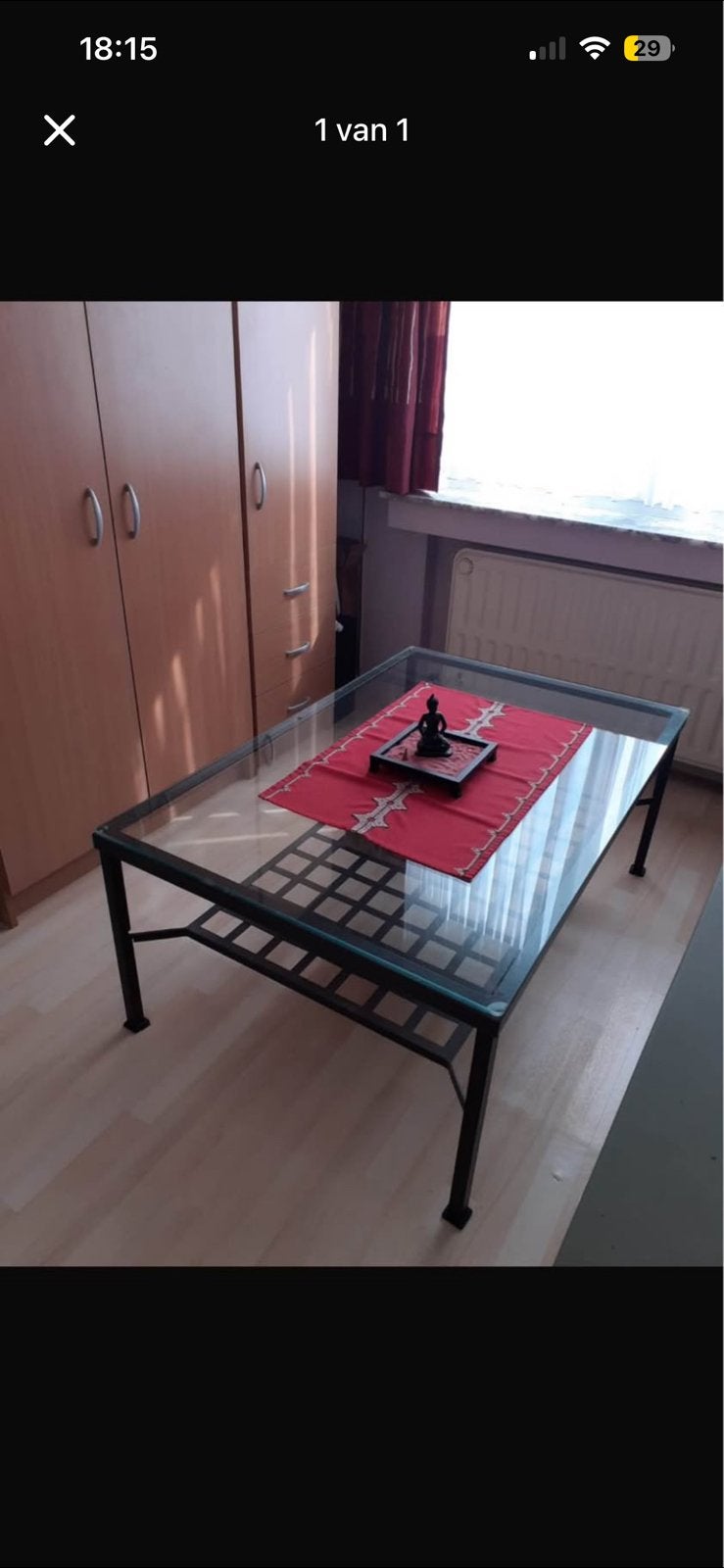 Salontafel, Ophalen, Glas