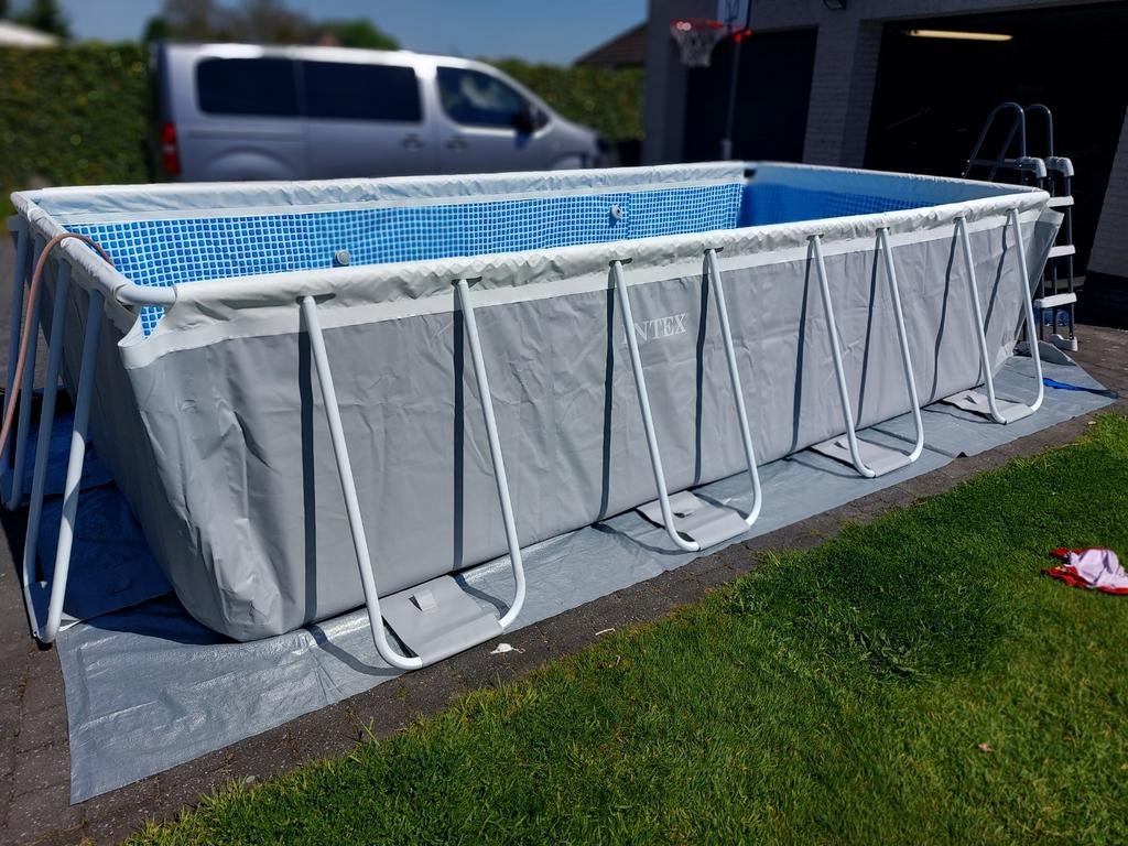 Intex zwembad 488x244, met zandfilter en verwarming, Tuin en Terras, Zwembaden, Opzetzwembad, Ophalen